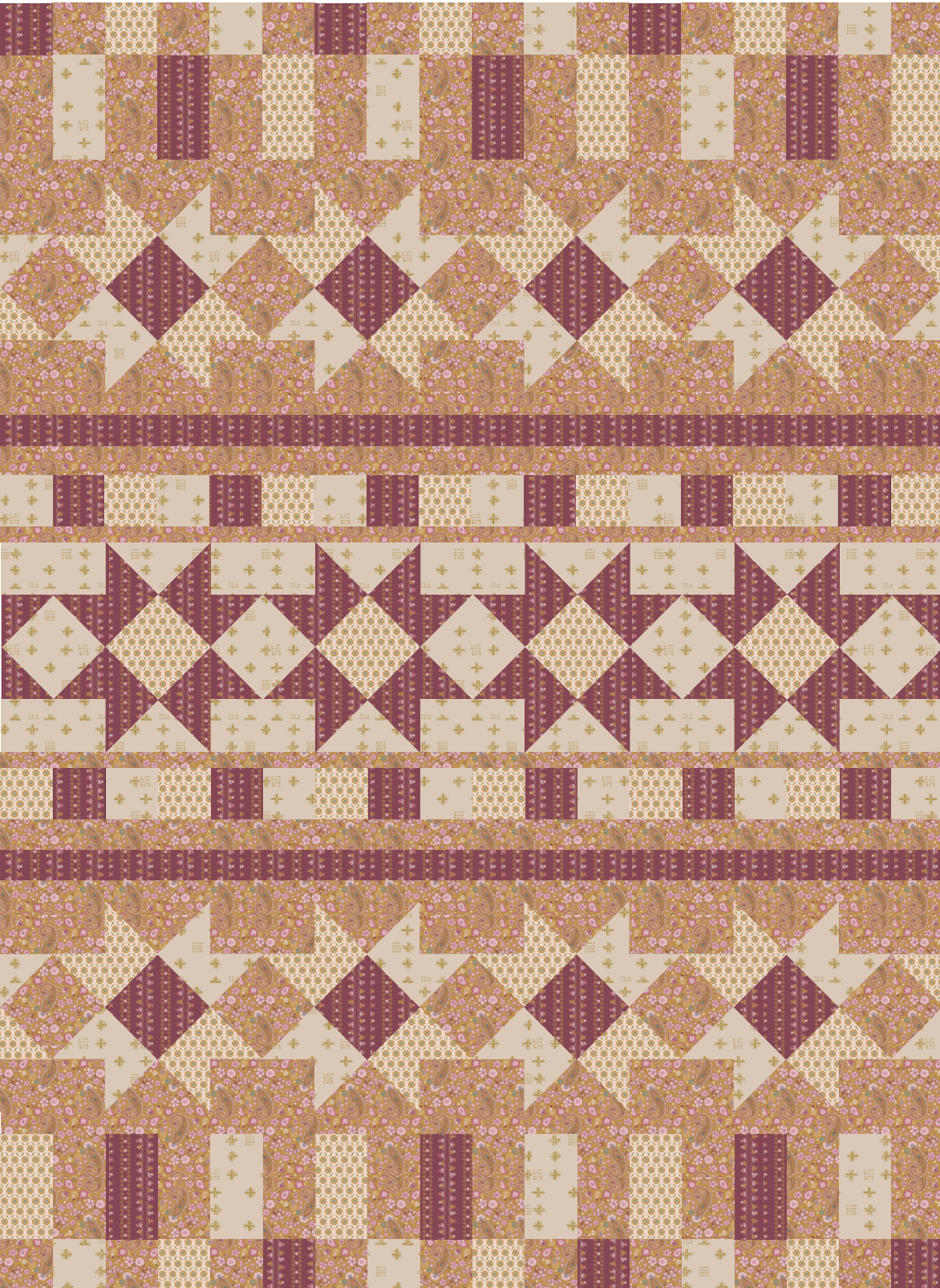 Starburst Tapestry Quilt Pattern - PDF
