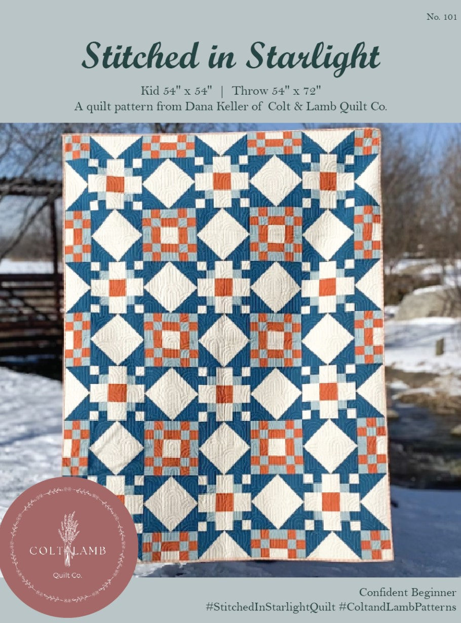 Quilt Pattern Colt Stitched In Starlight Quilt Pattern - PDF – Colt & Lamb Quilt Co