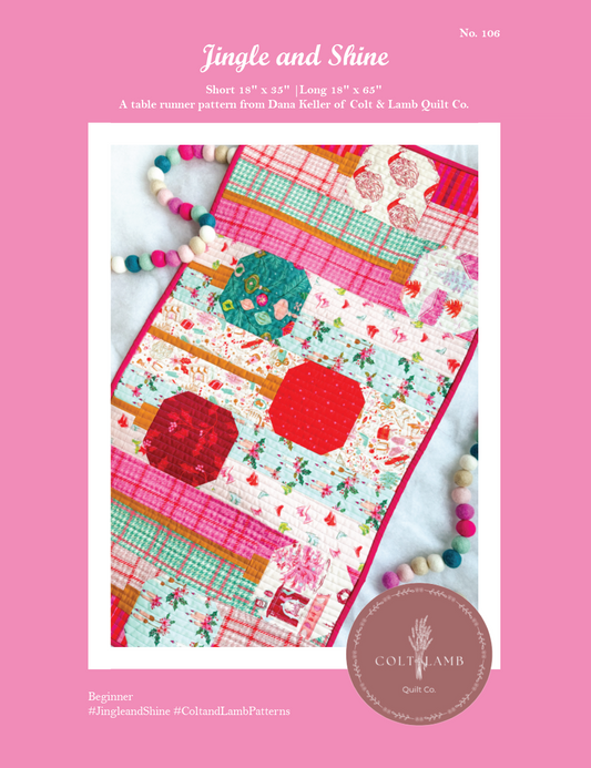 Jingle and Shine Table Runner Pattern - PDF