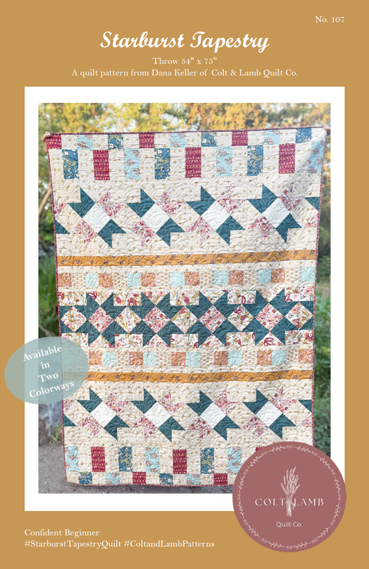 Starburst Tapestry Quilt Pattern - PDF