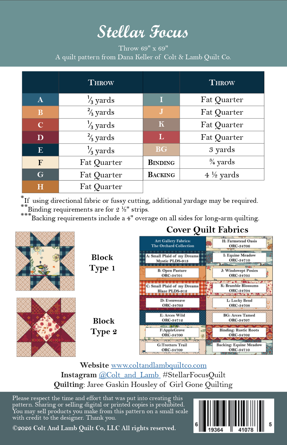 Stellar Focus Quilt Pattern - PDF